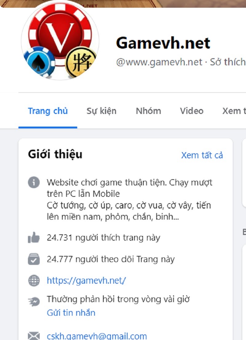 Fanpage của GameVH net là nơi bạn có thể cập nhật thông tin 