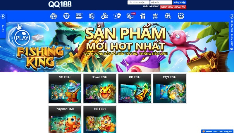 Các nhà phát hành game tại khu vực bắn cá QQ188
