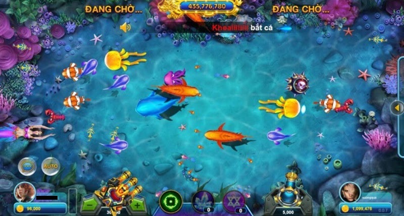 Giao diện bắt mắt của game bắn cá RankVip