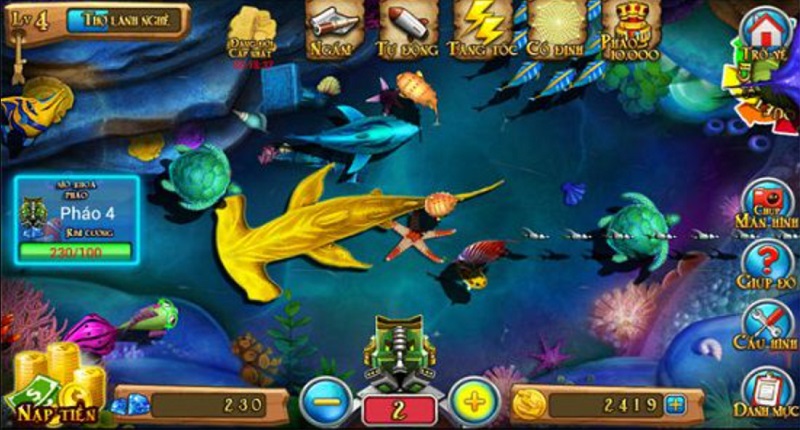 Giao diện bắt mắt của game bắn cá NamWin Net